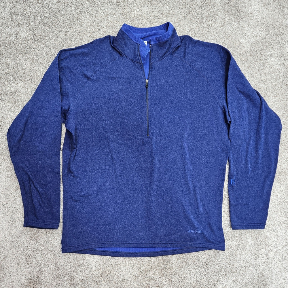 Patagonia R.5 Top Half Zip Pullover Base Layer Mens Large Blue Regulator - Picture 2 of 10